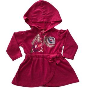Akademiks pink, hooded dress 6-9 months